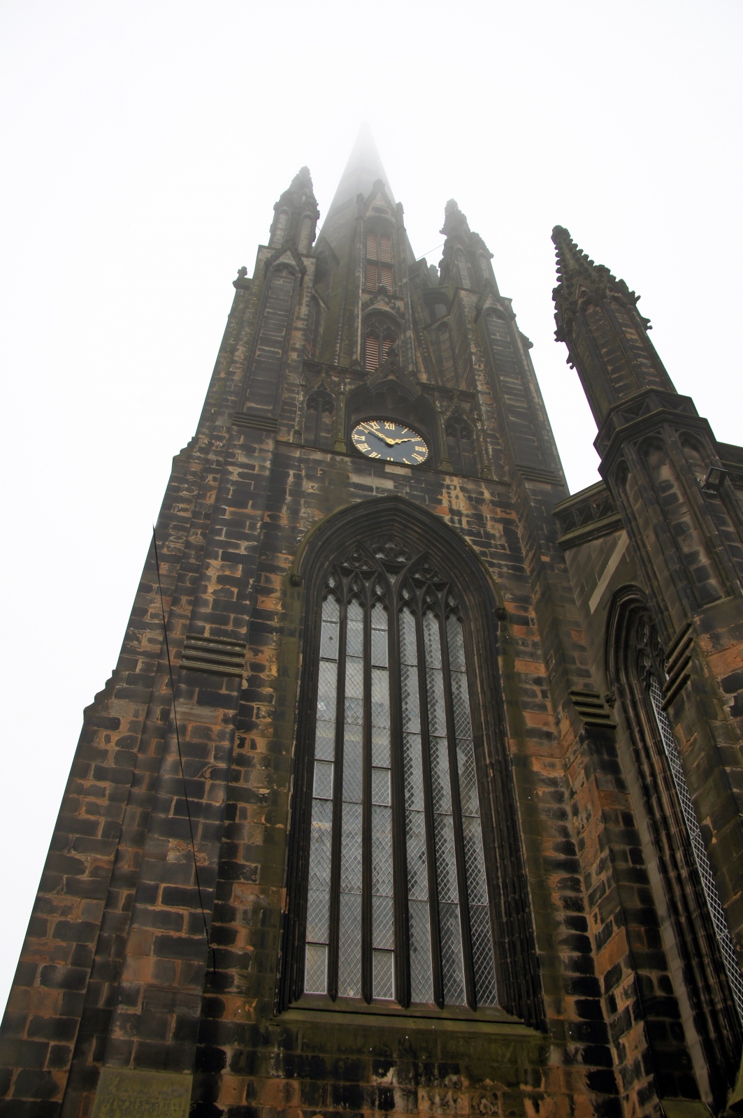 Looking Up at the a Church Tower