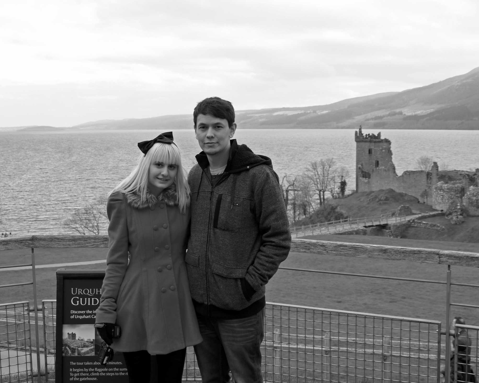 Josh and Lisa at Urquhart Castle