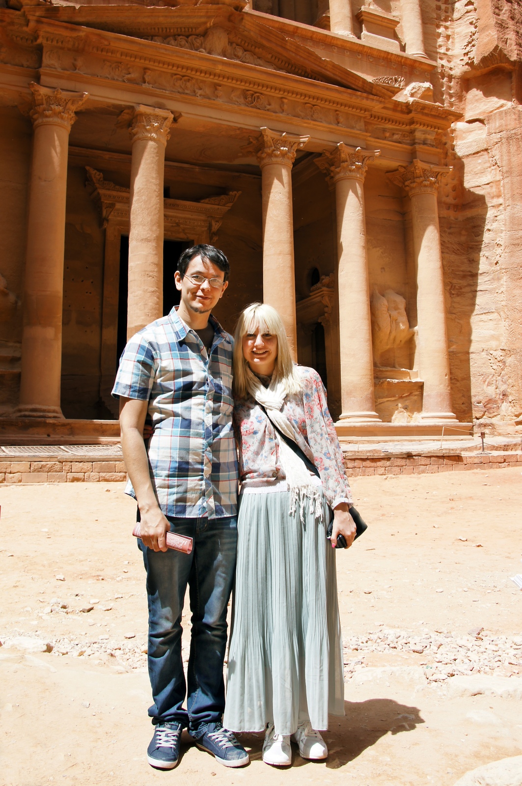 Lisa and Josh in Front of the Treasury