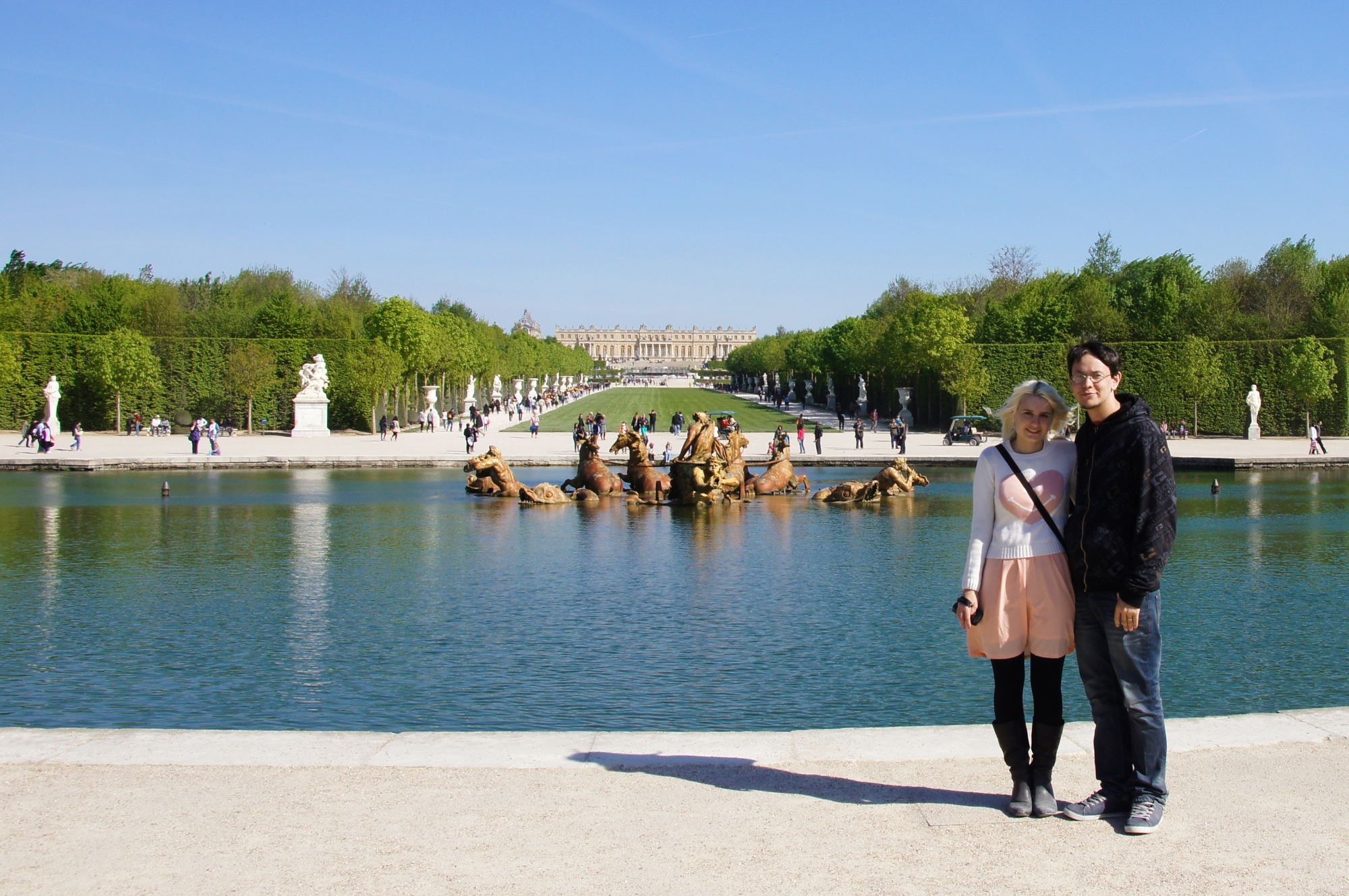 Josh and Lisa Outside Versailles