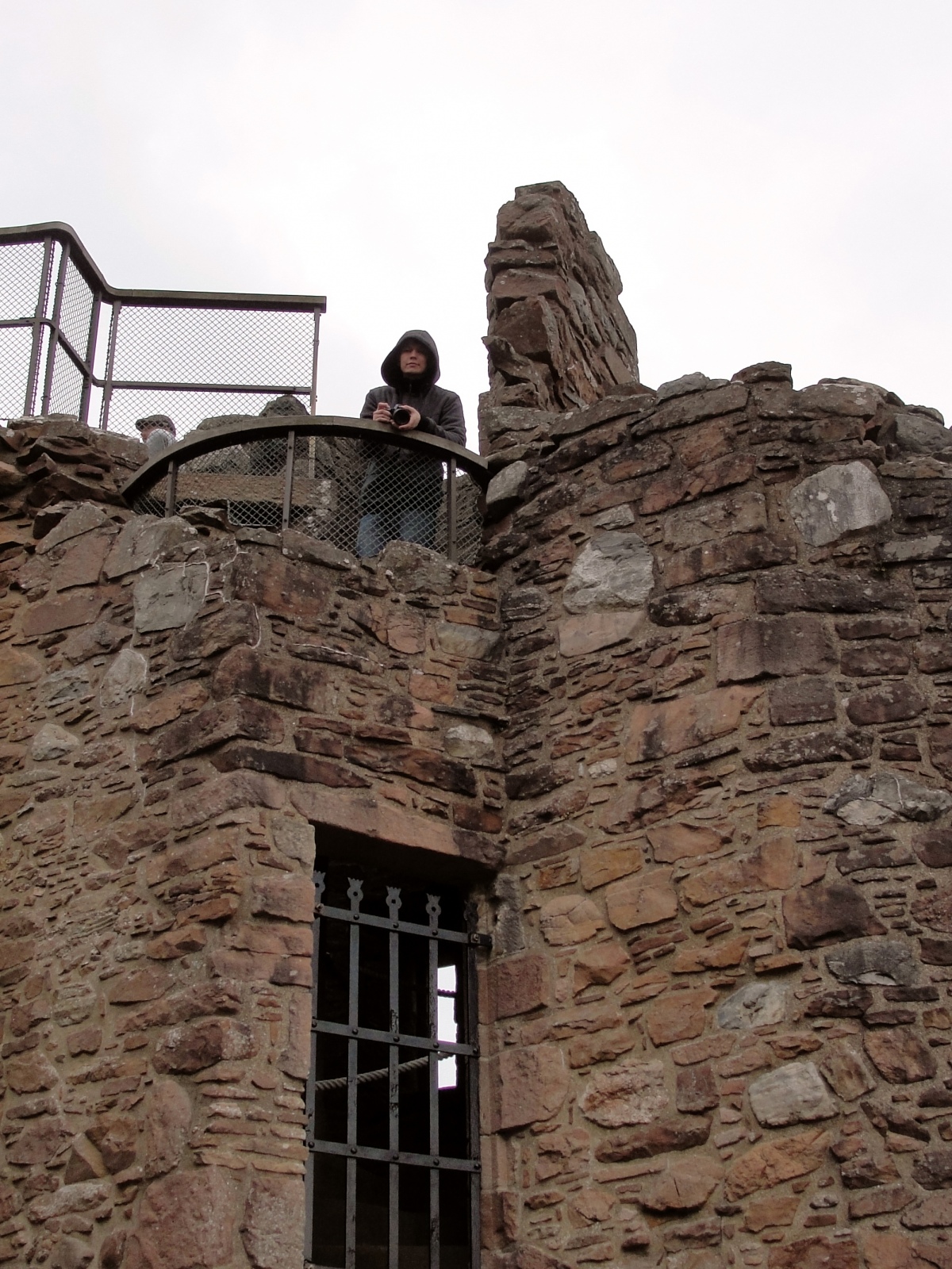 Josh in the Tower at Urquhart Castle