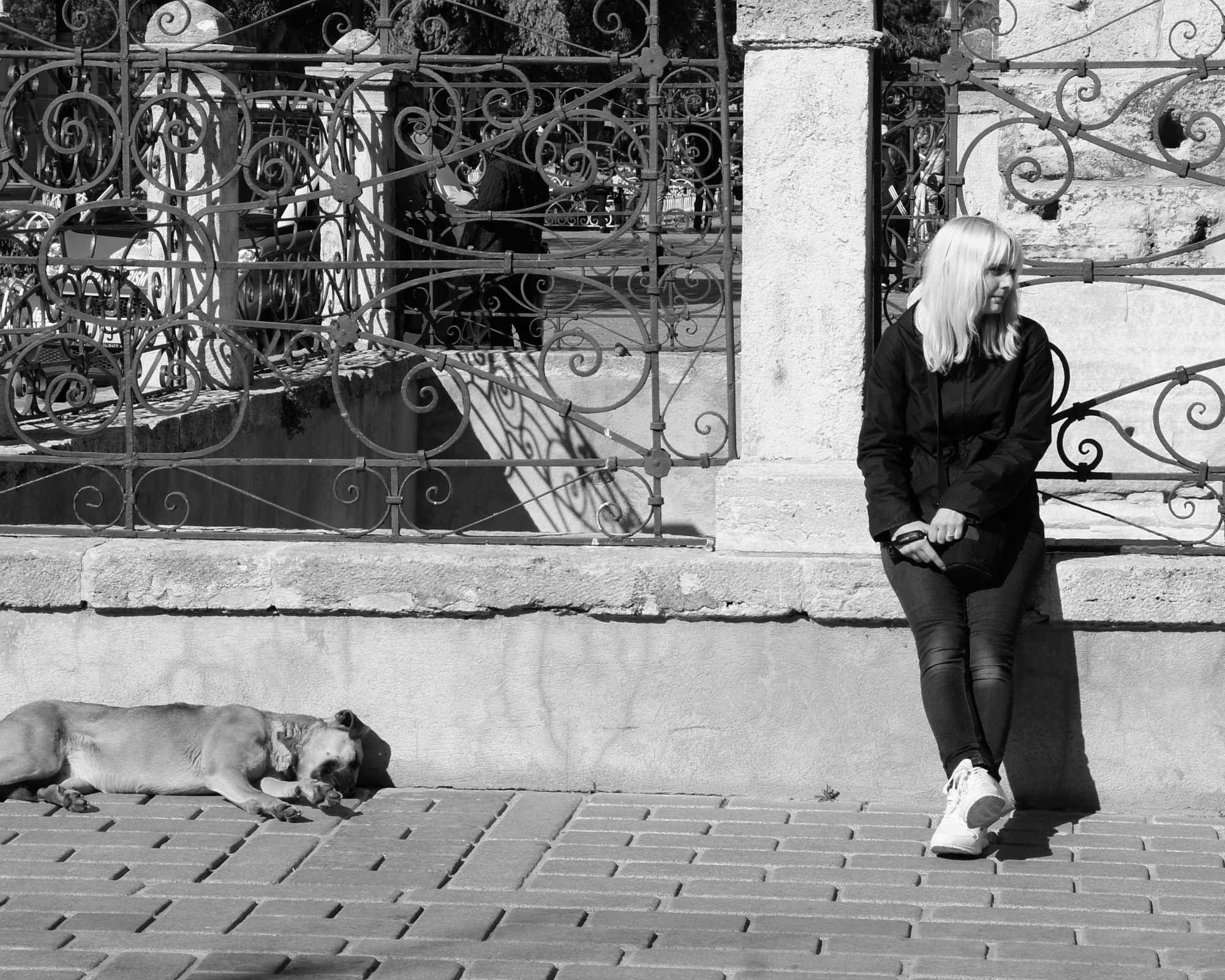 Lisa and a Dog