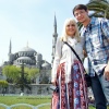 Lisa and Josh outside the Blue Mosque