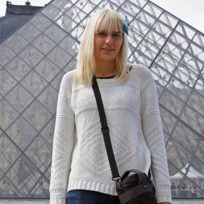 Lisa and the Glass Pyramids at The Louvre