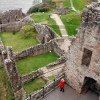 Lisa at the Bottom of Urquhart Castle