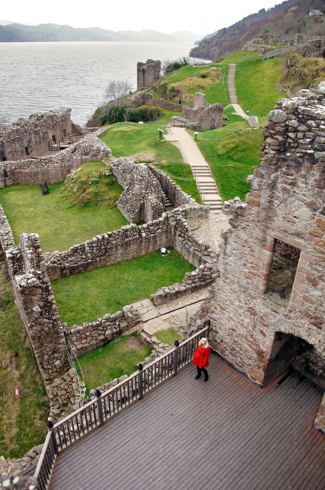 Lisa at the Bottom of Urquhart Castle