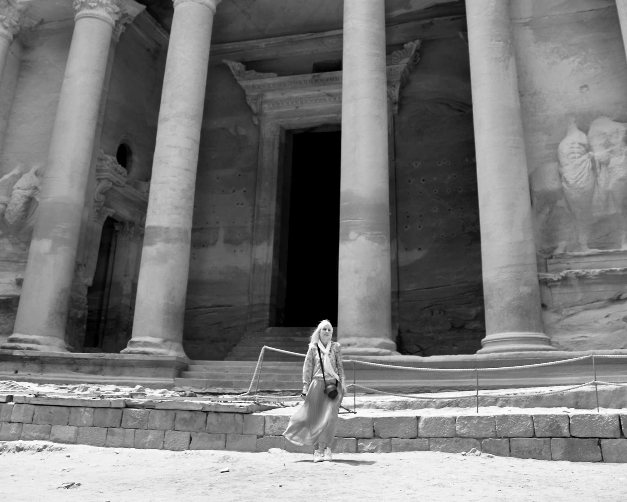 Lisa in Front of The Treasury