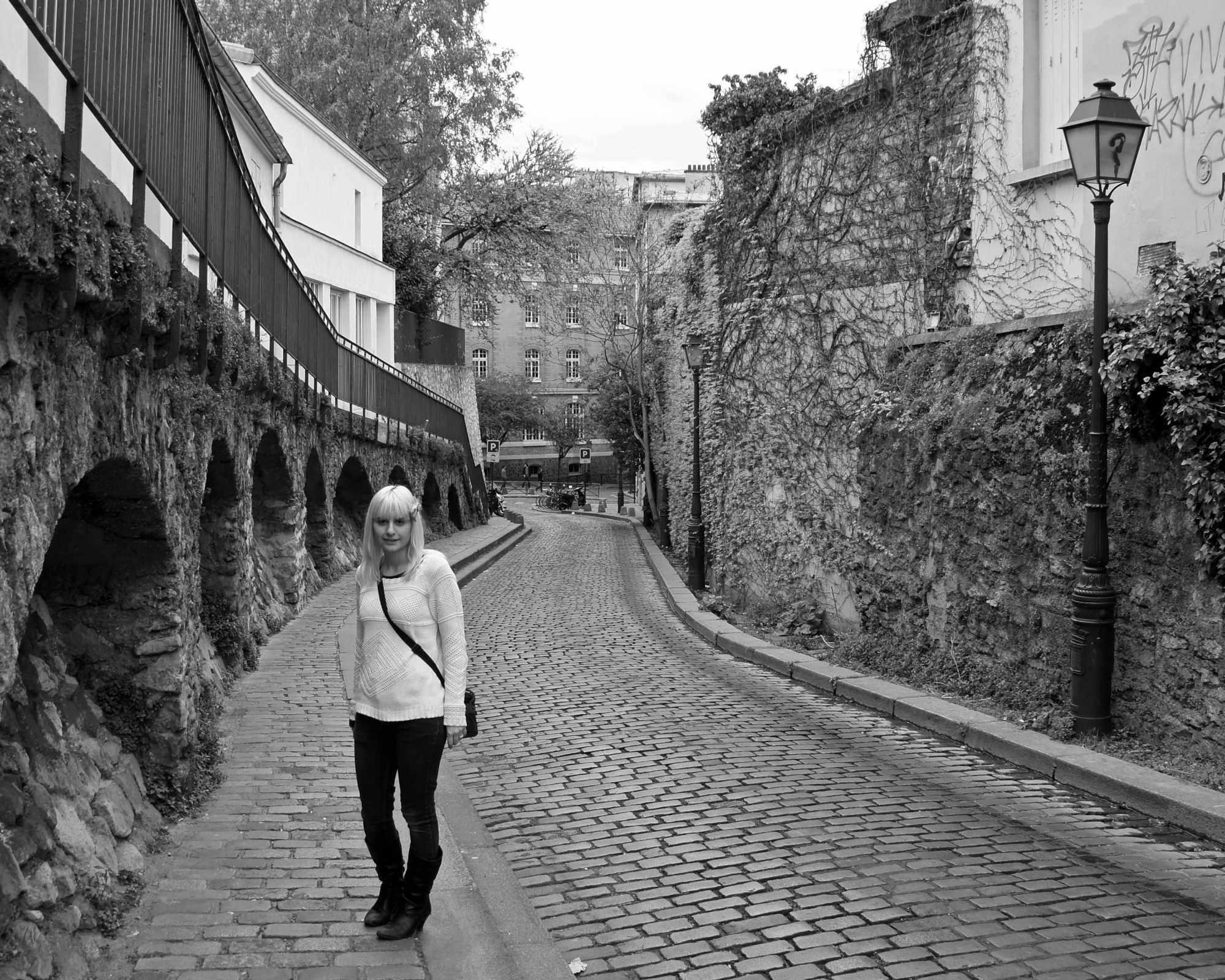 Lisa on a Paris Street