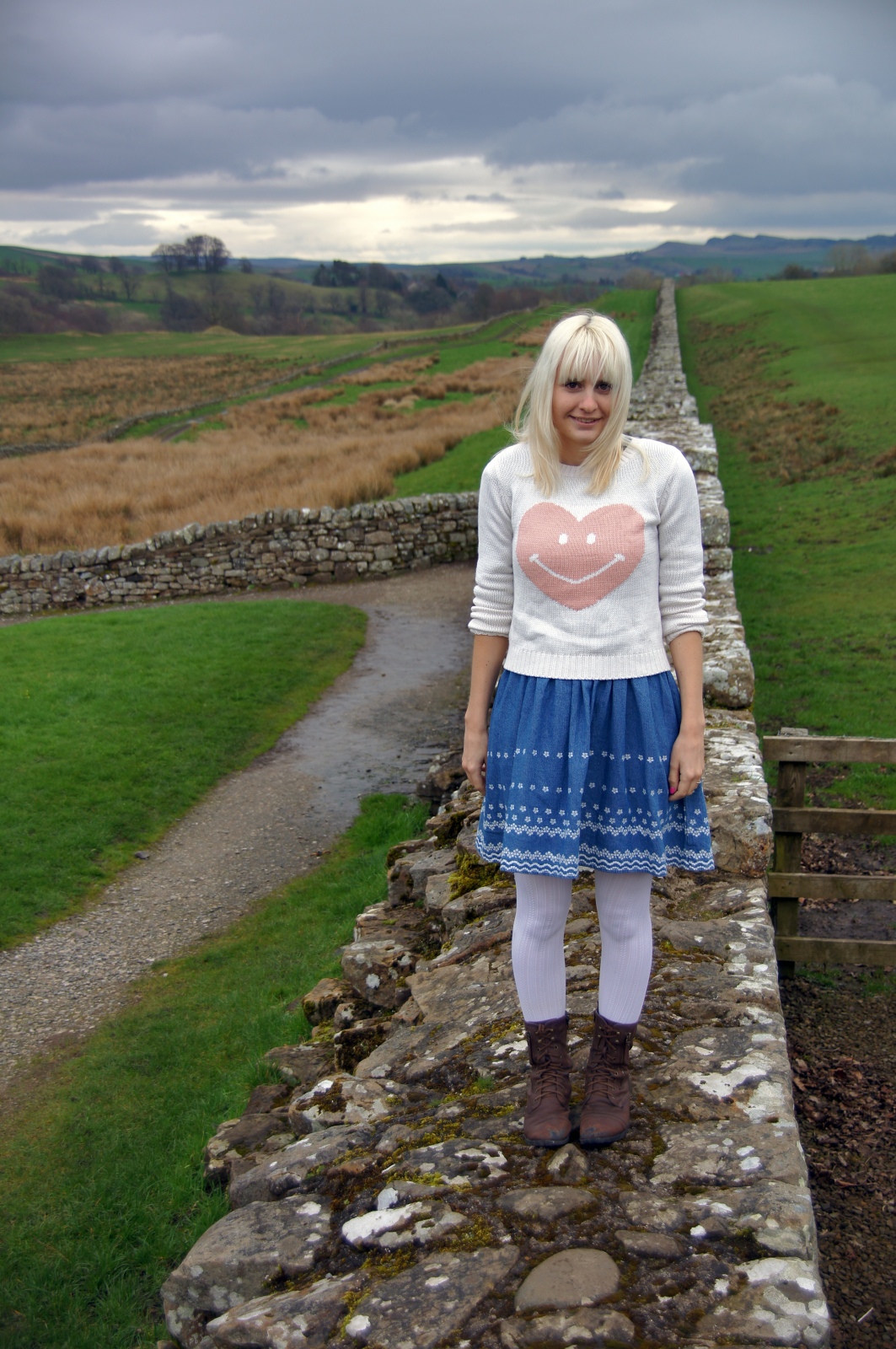 Lisa at Hadrian's Wall