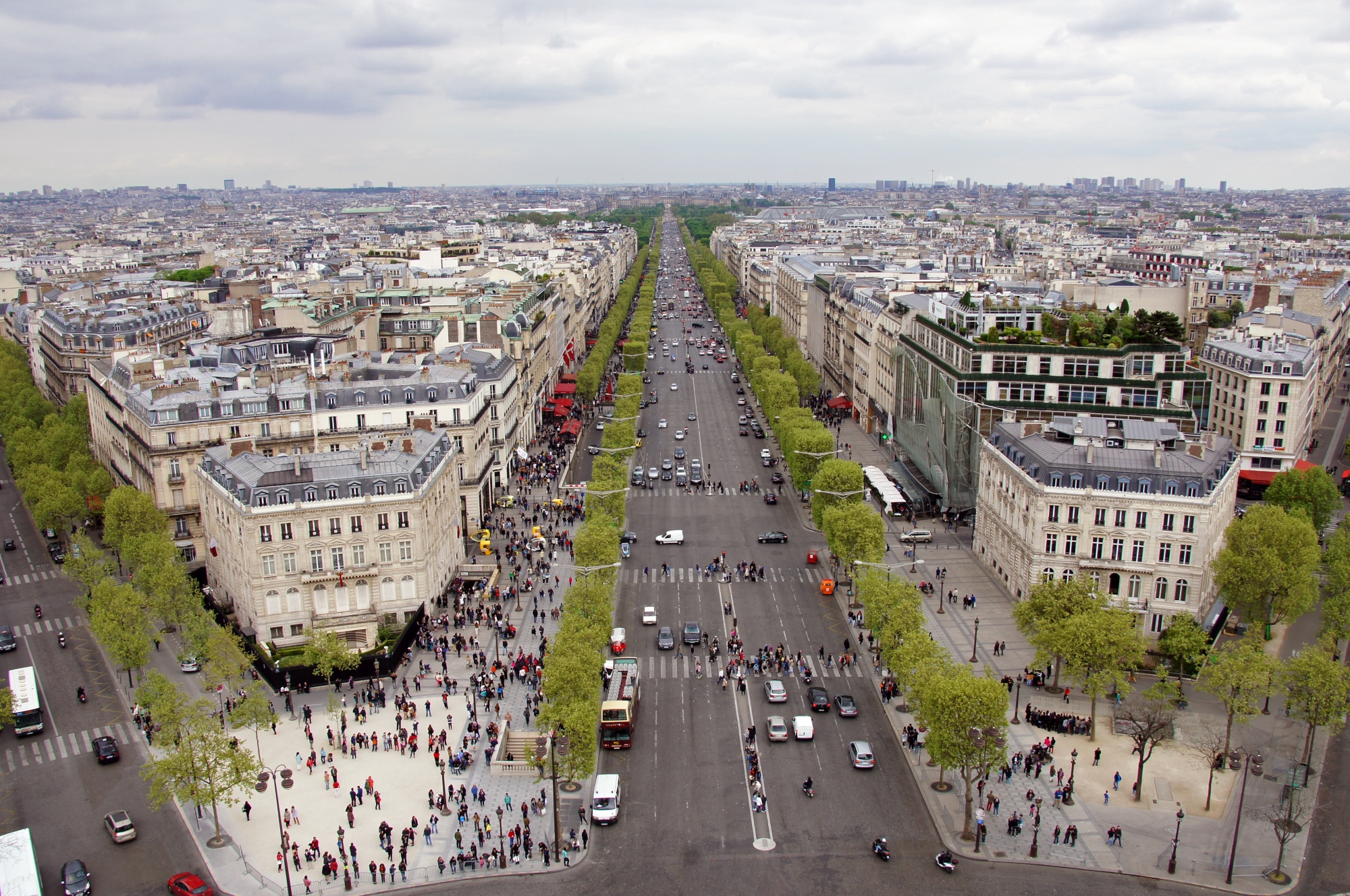 View from Arc de Triomphe